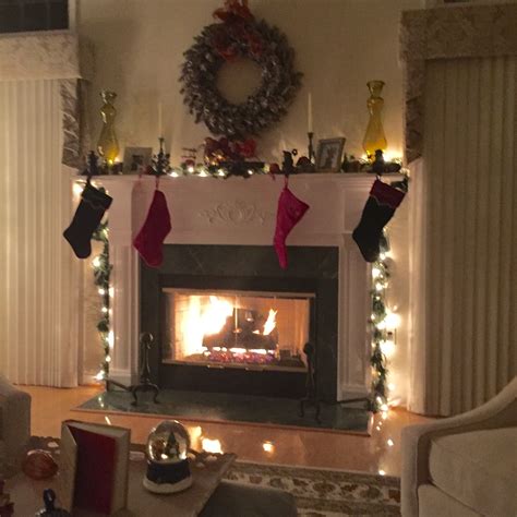Fireplace Lighting For Christmas Seasonal Decor Fireplace Lighting