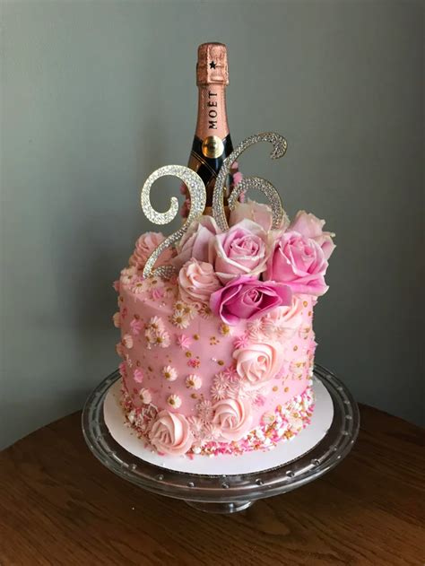 Champagne Bottle Birthday Cake Cake Birthday