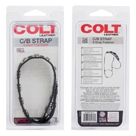 colt 8 snap fastener leather cock and ball strap black ebay