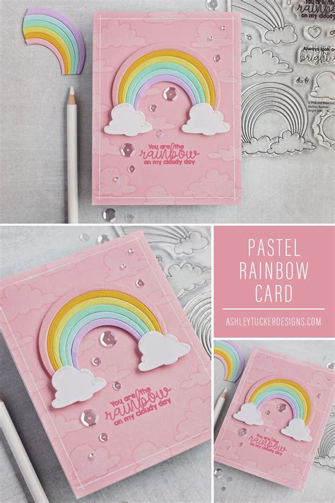 Pastel Rainbow Card Rainbow Card Pastel Rainbow Cards