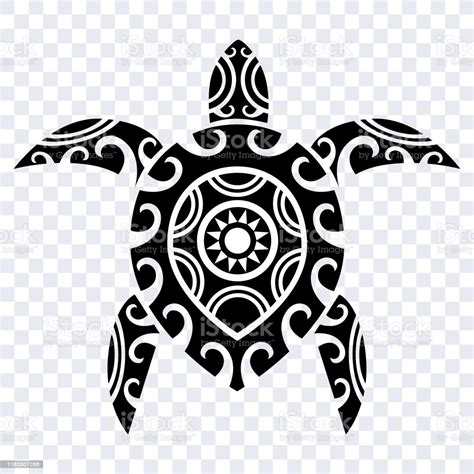 Tribal Turtle Pattern Polynesian Style Design Template