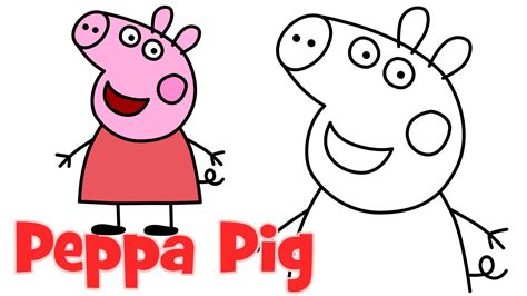 How To Draw Peppa Pig Characters Step By Step Easy Drawing For Kids