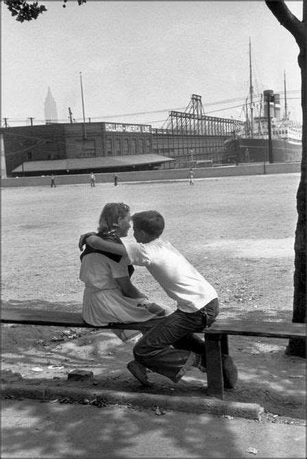 Young Teen Couple On A Park Bench New Jersey 1947 Henri Cartier