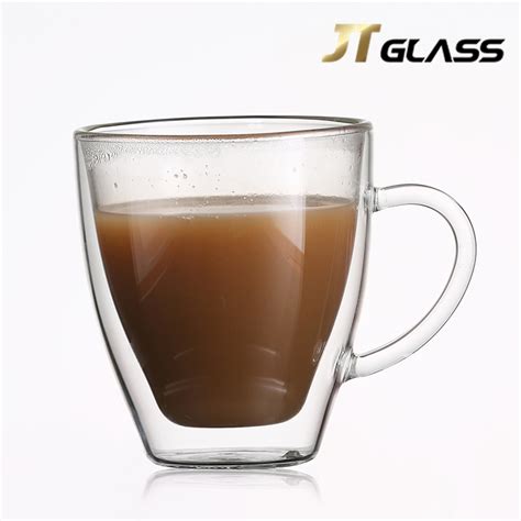 Wholesale Glass Double Wall Coffee Cup High Borosilicate Glass Made In China In Chinese Hejian