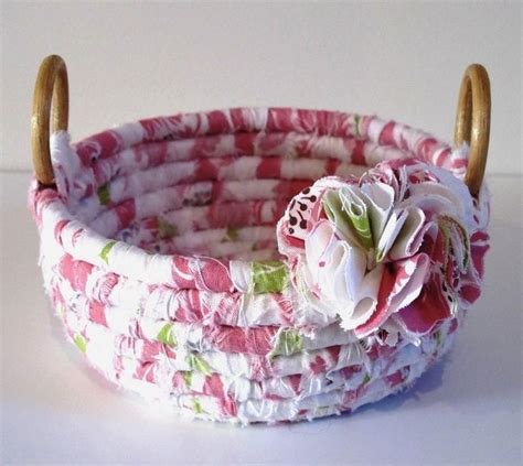 Diy No Sew Rope Baskets Coiled Fabric Basket Fabric