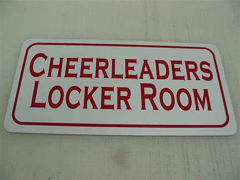 Cheerleaders Locker Room 6x12 Metal Sign Office Products