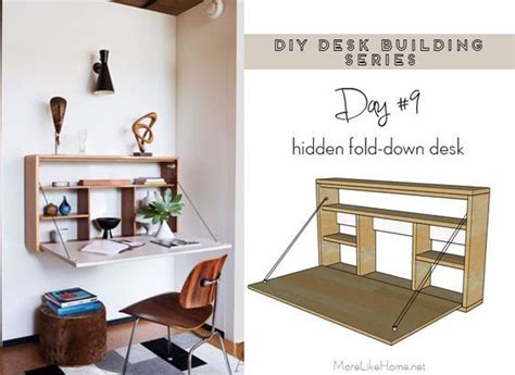 Diy Desk Series 9 Fold Down Wall Desk Home Office Design Diy Desk