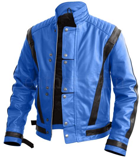 leather skin men blue and black genuine leather jacket with stripes leather skin shop blue