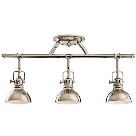 Kitchen track lighting is ideal thanks to its ease of installation. Kichler Rail Lights 3-Light Directional Full Track ...