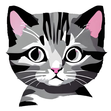 Kitten Gray Cat Graphic · Creative Fabrica