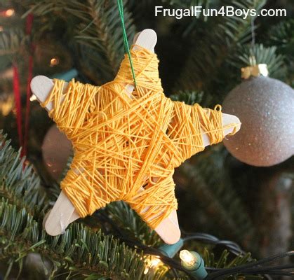 Popsicle Stick Star Christmas Ornaments