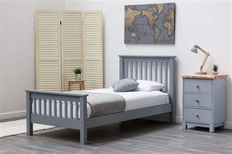 See more ideas about bed, bed design, bedroom design. Sleep Design Adlington 3ft Single Grey Wooden Bed Frame by ...