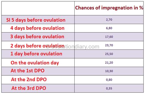 Sex On Ovulation Day Before And After Percentage Of Conceiving