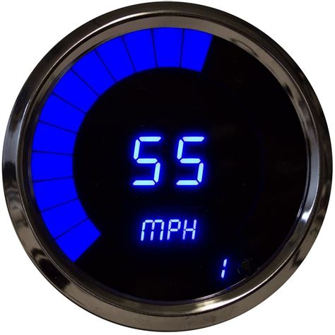 Intellitronix 80mm Blue Digital Speedometer Available With Chrome Or