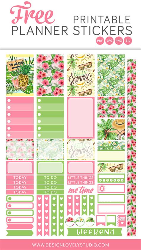 Free Printable Stickers For Summer Use Them For Decorating Or As An A