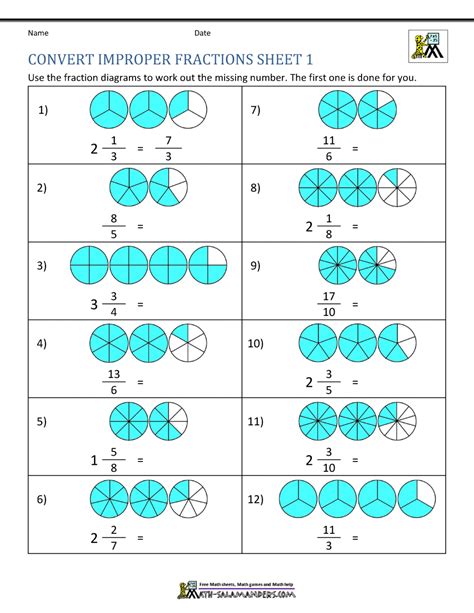 Fractions 4th Grade Worksheets