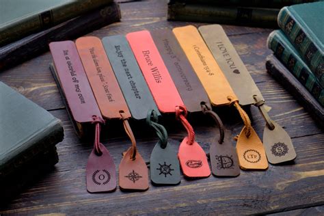 leather bookmark personalised leather bookmark bookmark for etsy