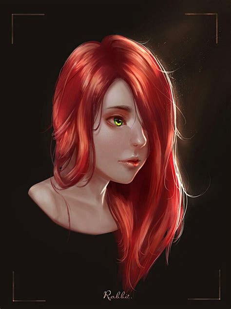 3d Digital Art Girl Desing Digital Art Girl Characters With Red Hair Anime Red Hair