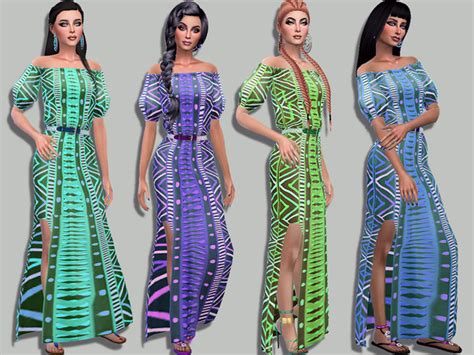 Hermione Boho Dress By Simalicious At Tsr Sims 4 Updates