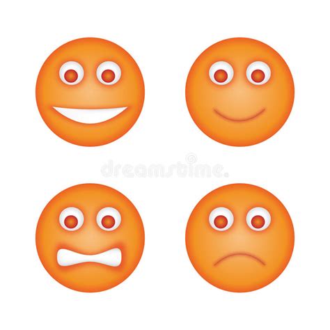 Big 3d Emoticons Set 3 Stock Illustration Illustration Of Nauseous