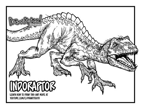 Coloring Pages Jurassic World Drawing And Coloring Spinosaur From