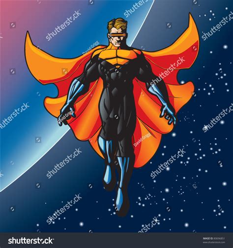 Super Hero Cape Flying Above Planet Stock Vector 80696851 Shutterstock