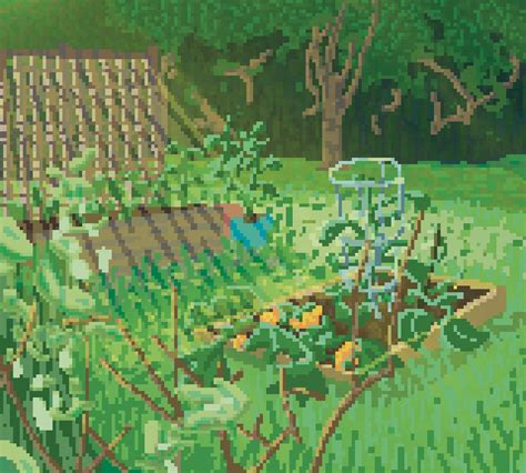 Pixel Art Of My Backyard Garden Rgardening
