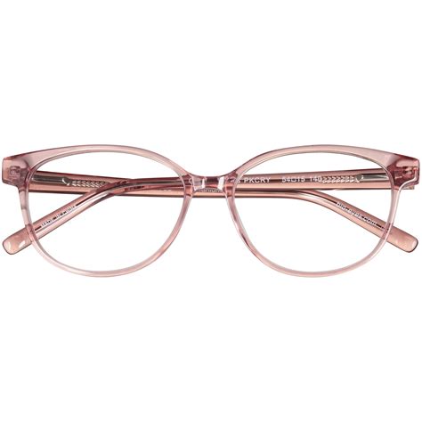 Bio Eyes Womens Be223 Geranium Pink Crystal Eyeglass Frames Walmart