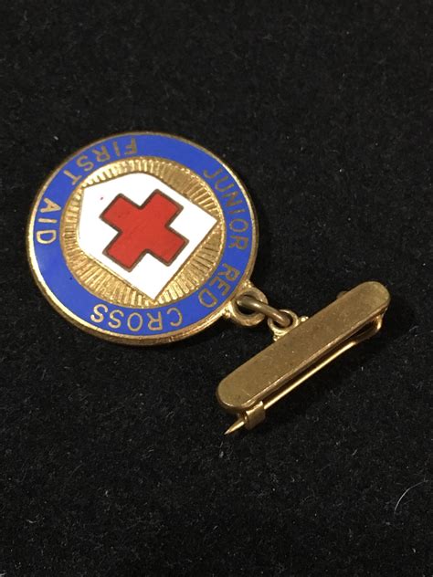 Vintage Junior Red Cross Enamel Badge Jr Gaunt London Etsy