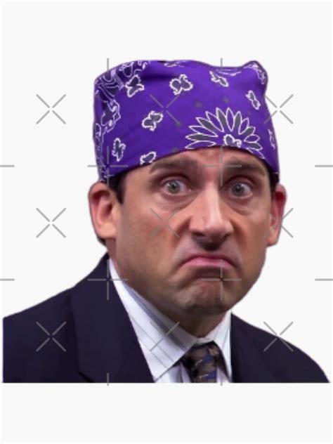 Prison Mike With Bandana Michael Scott Sticker For Sale By