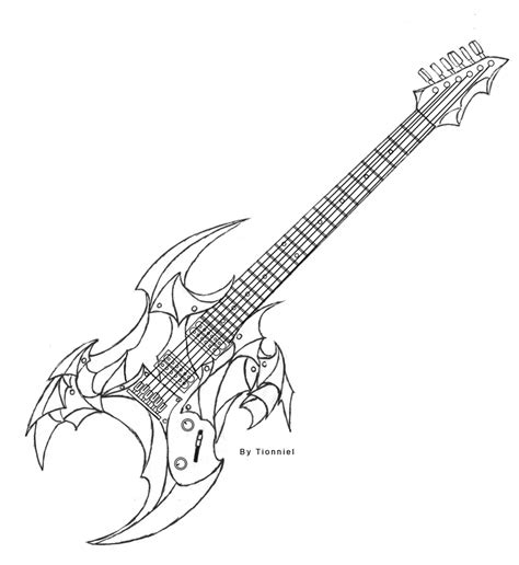 Simple Electric Guitar Drawing Warehouse Of Ideas