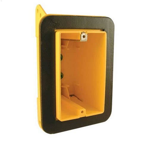 Hubbell 2 34 Yellow Plastic Resin Single Gang Device Box