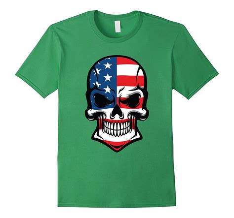 American Flag Skull Cool United States Skull T Shirt Cl Colamaga