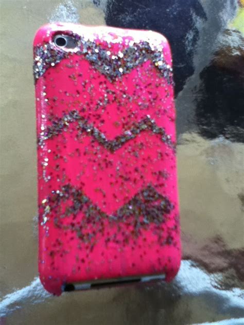 Painted And Glittered My Ipod Case Mod Podge Paint Chevron Ombré