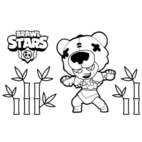 Nita Panda Bear Brawl Stars Coloring Page 🐹 Free Online Coloring Pages 🍄