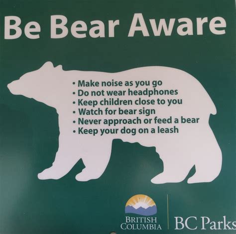 Bear Aware Sign Caramel And Parsley