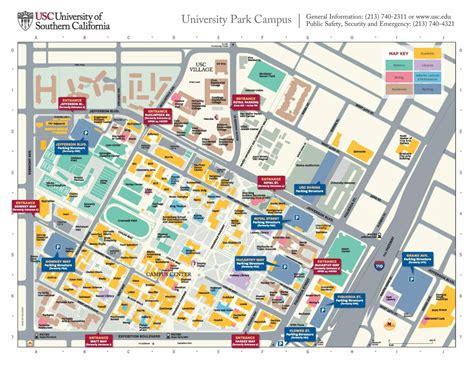 Printable Map Of Usc Campus Usc Campus Map Printable Printable Maps