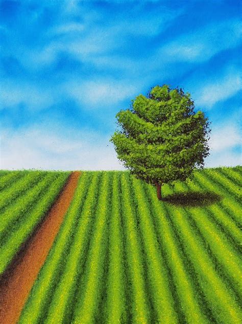 Bing Art By Rachel Bingaman Custom Art Green Tree Landscape Painting