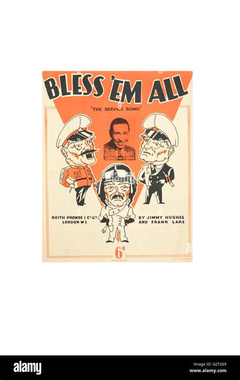 Bless Em All Sheet Music Cover From The 1940s Stock Photo Alamy