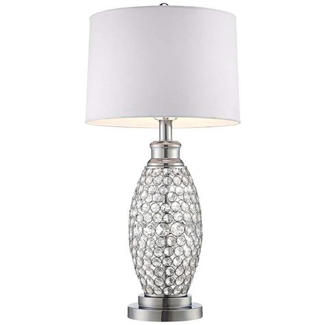 2020 popular 1 trends in lights & lighting with stained glass lamp shades for table lamps and 1. Possini Euro Design Beaded Table Lamp with White Shade - # ...