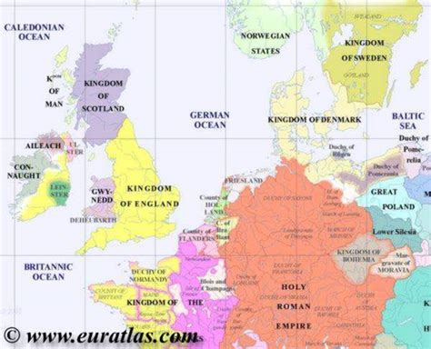 All maps are copyrighted and may only be copied with our permission in written form. Map of Northwestern Europe in Year 1200