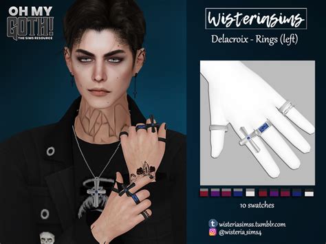 The Sims Resource Oh My Goth Delacroix Rings Left Sims Sims 4