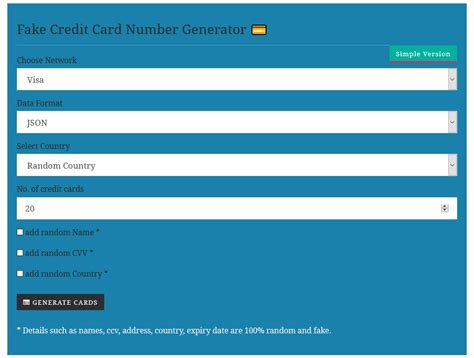 If you are looking to get free visa gift cards fast, then freeskins.com is a great platform to join. Easily Generate Valid Credit Card Numbers with Fake ...