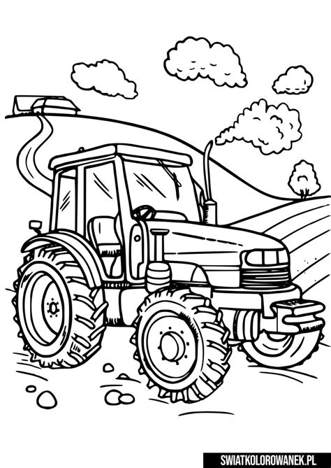 Kolorowanka Traktor Na Farmie Darmowe Kolorowanki Do Druku