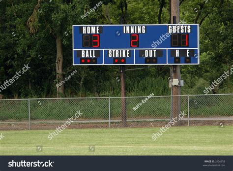 Baseball Scoreboard Outfield Stock Photo 3526553 Shutterstock