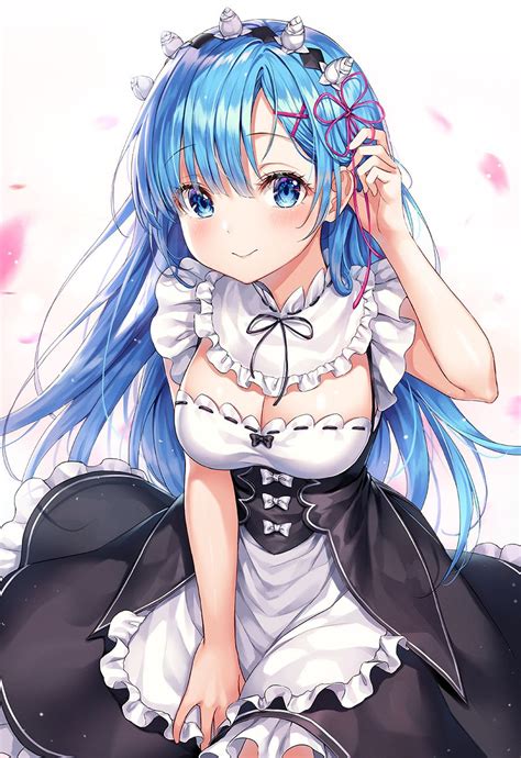Long Haires Rem Rezero Animemaids