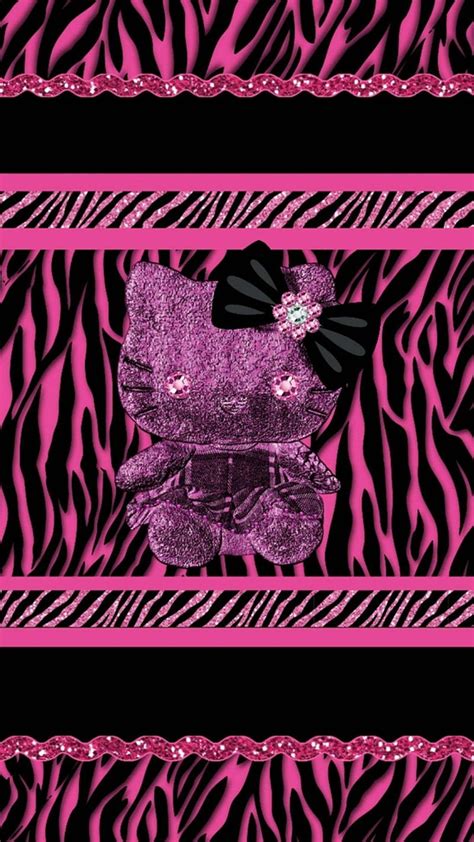 Hello Zebra Kitty Girly Pretty Print Hd Phone Wallpaper Peakpx