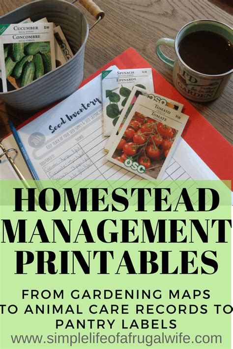 Homestead Management Printables Simple Life Of A Country Wife