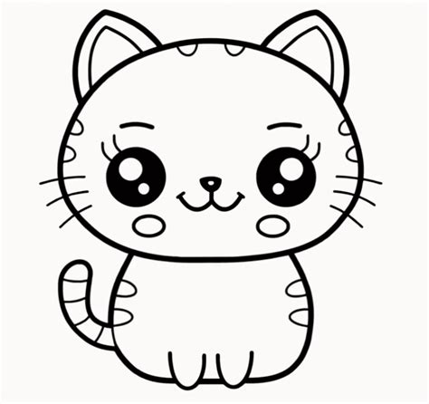 Cute Cat Drawing Easy Drawing For Kids Step By Step 3dvkarts