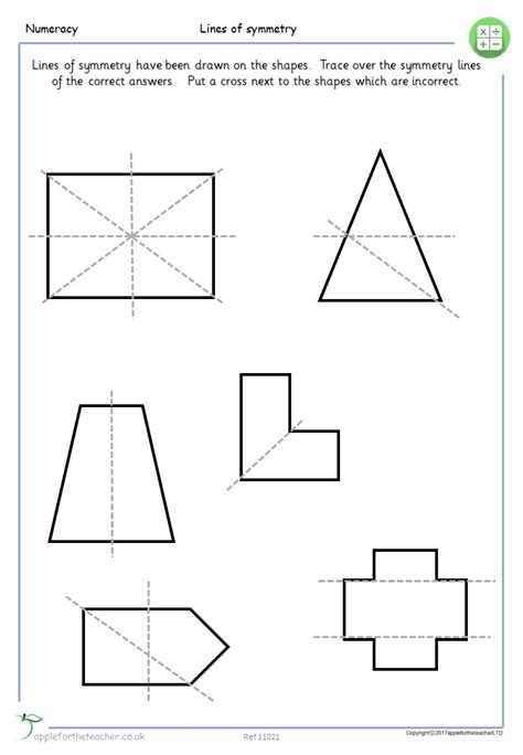 Lines Of Symmetry Find The Correct Answers Activity Year 4 Ks2 Maths